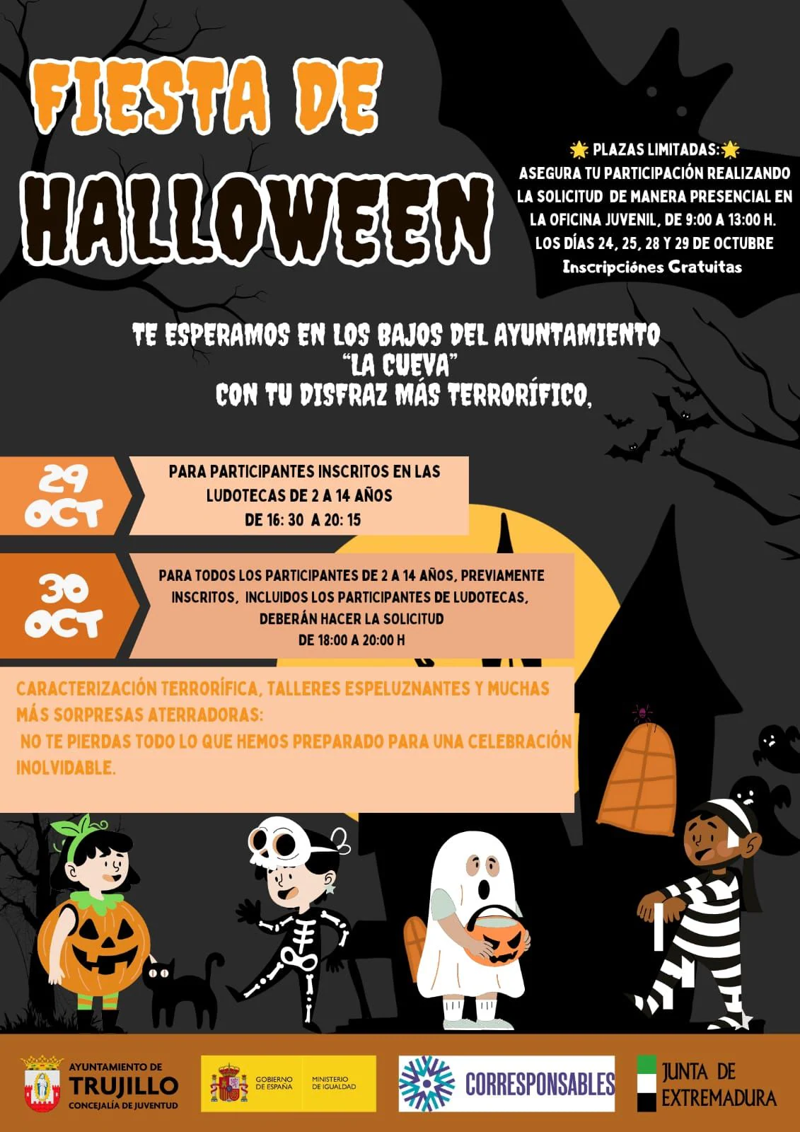 Juventud celebrará una fiesta de Halloween los días 29 y 30 de octubre