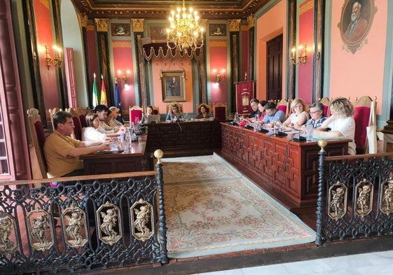 Sesión plenaria en el Ayuntamiento.
