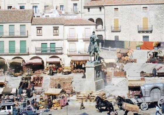 Gravación de 'La casa del dragón' en la plaza Mayor