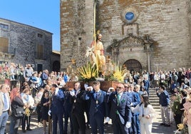 La Burrina, en su salida en la iglesia de San Martín.