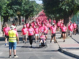 La Marcha Contra el Cáncer en la avenida Reina María Cristina