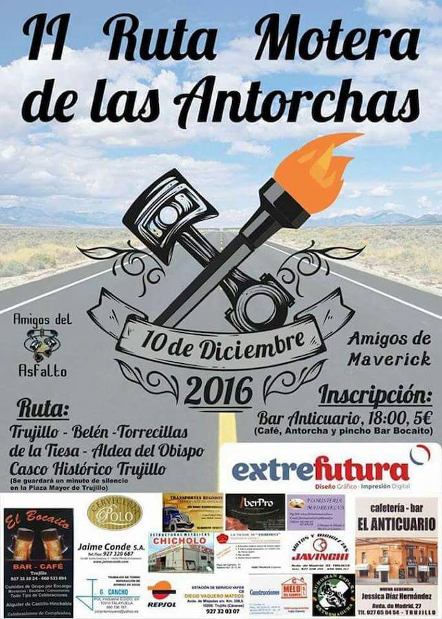 La II Ruta Motera de las Antorchas reunirá a unos 200 participantes