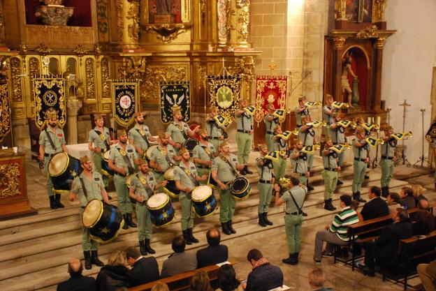 Banda de Guerra de la Brigada de la Legión de Ronda en el acto del pregón 