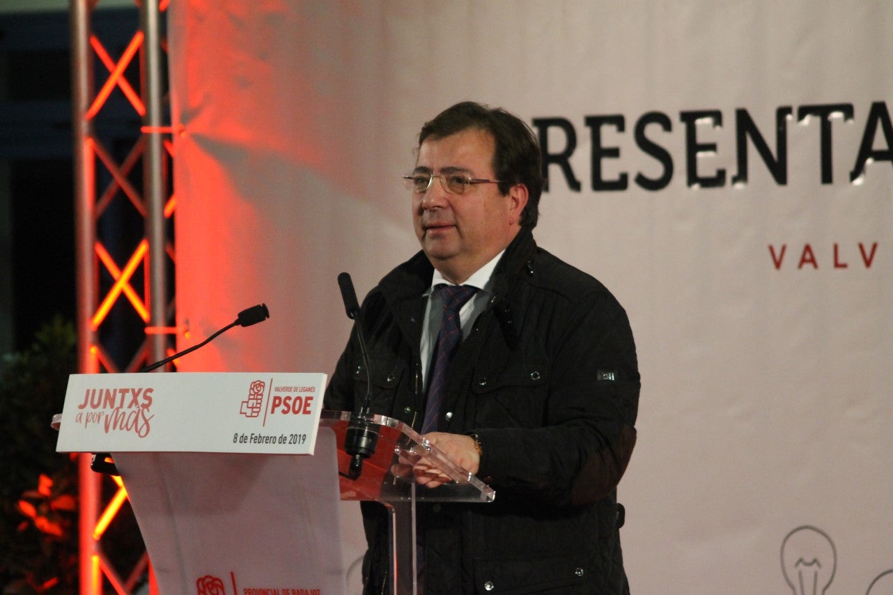 Imágenes de la presentación de la candidatura de Manolo Borrego a la alcaldía del ayuntamiento de Valverde, con la visita del presidente de la Junta, Guillermo Fernández Vara (08-02-2019)