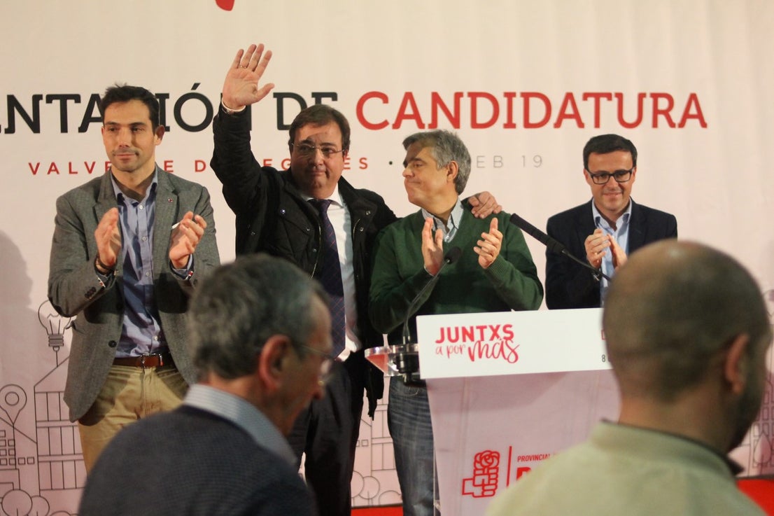 Imágenes de la presentación de la candidatura de Manolo Borrego a la alcaldía del ayuntamiento de Valverde, con la visita del presidente de la Junta, Guillermo Fernández Vara (08-02-2019)