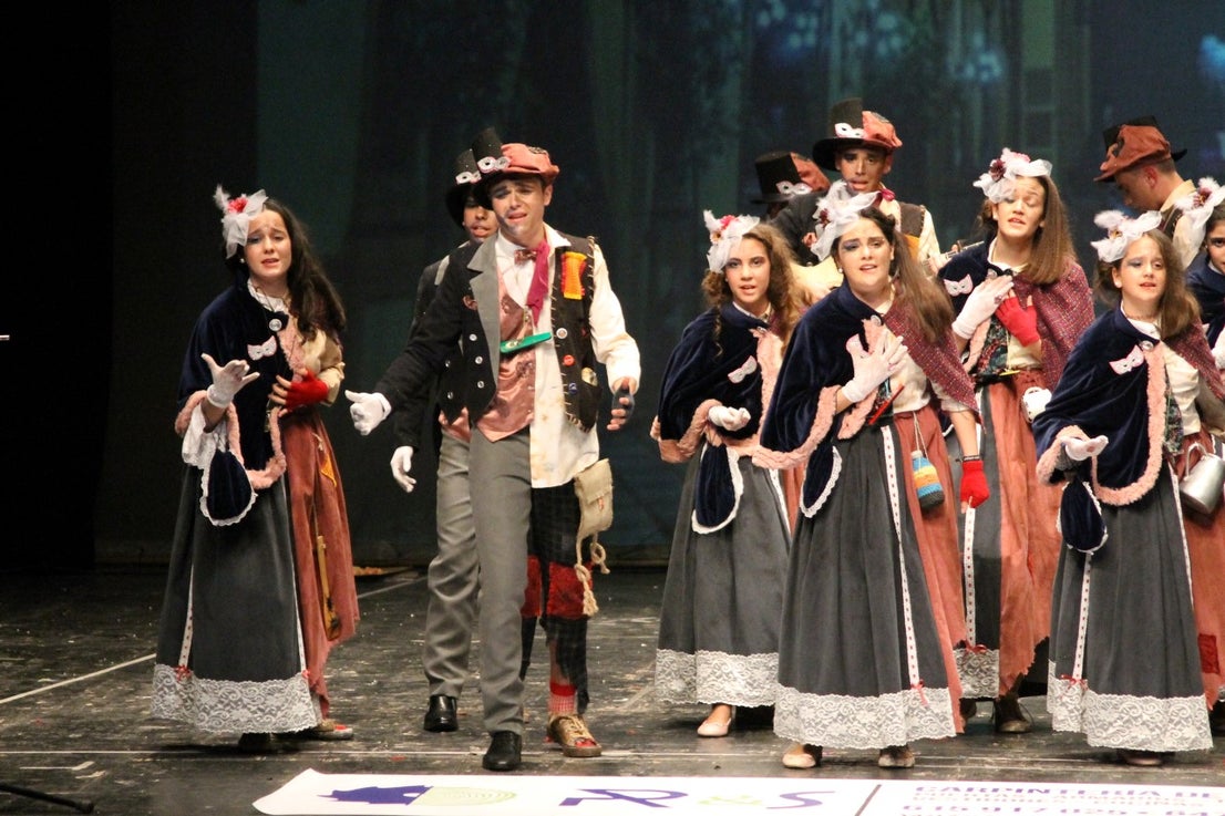 Imágenes de la actuación de Los Nuevitos Flama en el Concurso de Murgas Joven de Badajoz en el Carnaval 2019 (23-02-2019)