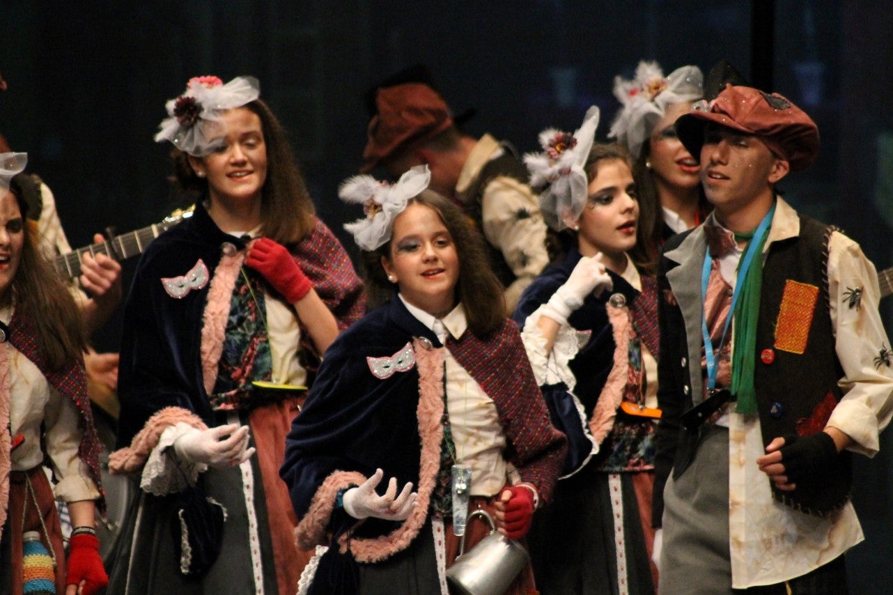 Imágenes de la actuación de Los Nuevitos Flama en el Concurso de Murgas Joven de Badajoz en el Carnaval 2019 (23-02-2019)