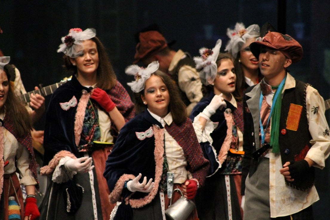 Imágenes de la actuación de Los Nuevitos Flama en el Concurso de Murgas Joven de Badajoz en el Carnaval 2019 (23-02-2019)