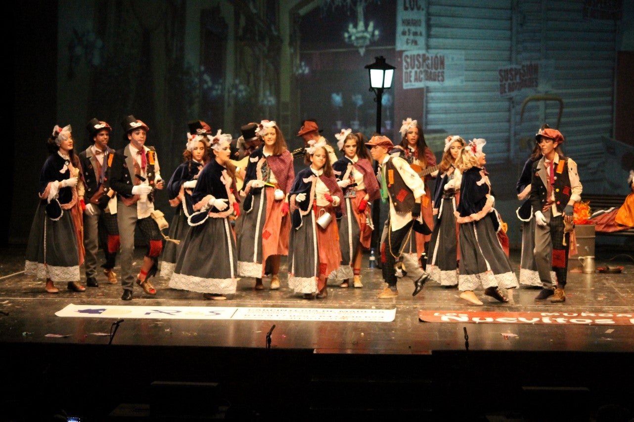 Imágenes de la actuación de Los Nuevitos Flama en el Concurso de Murgas Joven de Badajoz en el Carnaval 2019 (23-02-2019)