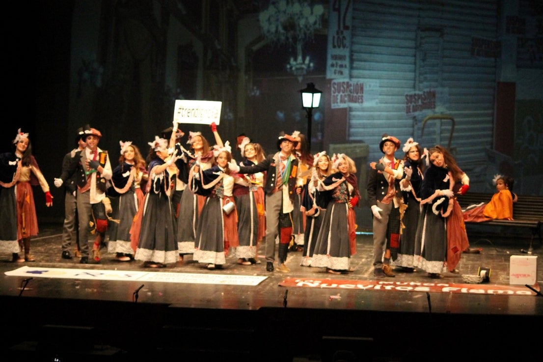 Imágenes de la actuación de Los Nuevitos Flama en el Concurso de Murgas Joven de Badajoz en el Carnaval 2019 (23-02-2019)