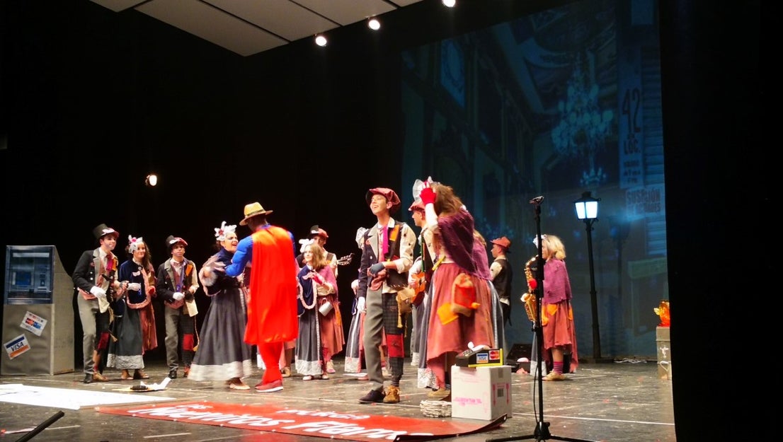 Imágenes de la actuación de Los Nuevitos Flama en el Concurso de Murgas Joven de Badajoz en el Carnaval 2019 (23-02-2019)