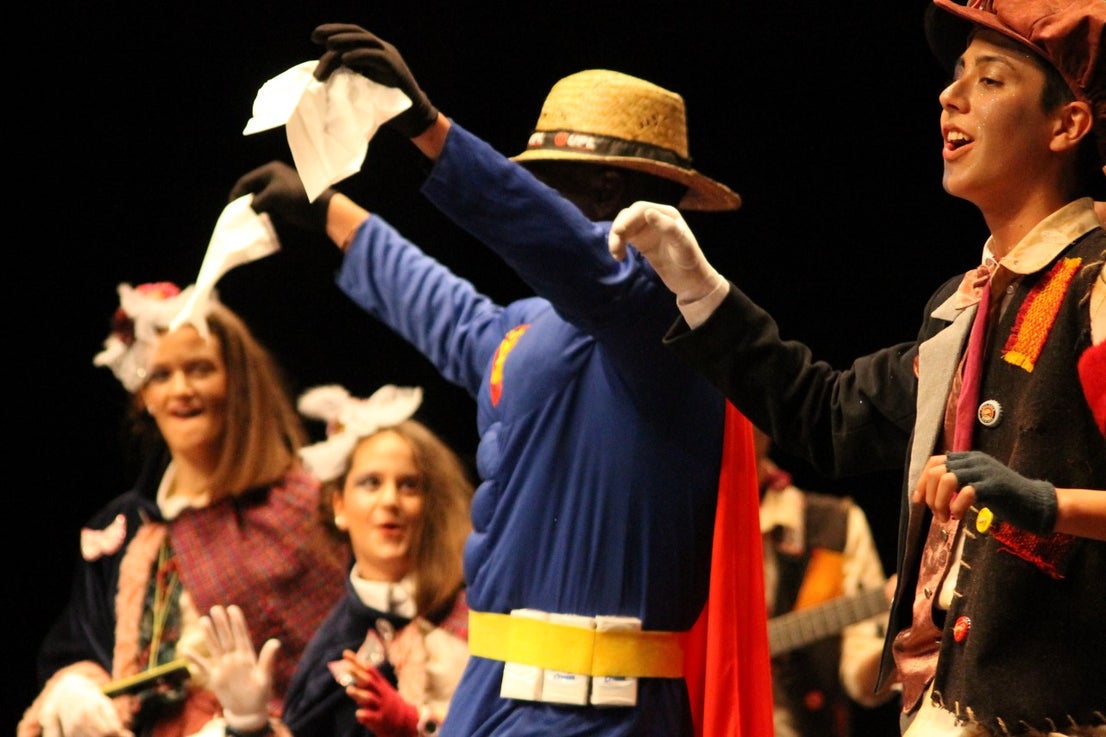 Imágenes de la actuación de Los Nuevitos Flama en el Concurso de Murgas Joven de Badajoz en el Carnaval 2019 (23-02-2019)