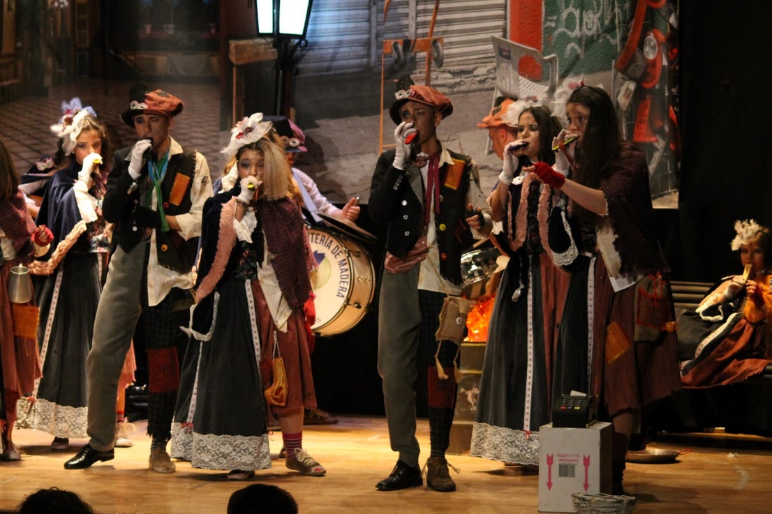 Actuación de Los Nuevitos Flama en el Concurso de Murgas del Carnaval de Valverde de Leganés 2019 (01-03-2019)