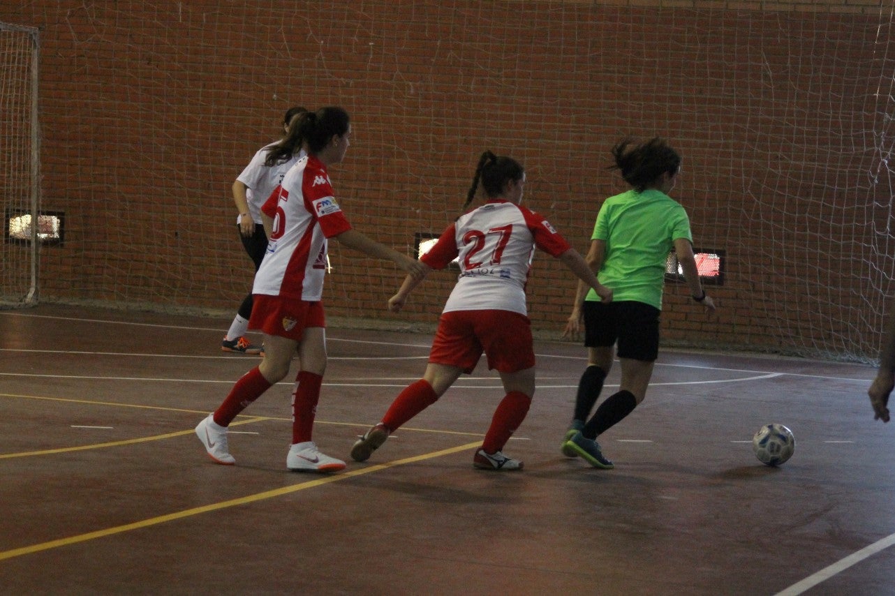 Algunas imágenes del encuentro femenino que enfrentó al equipo de Valverde y Almendral con el Santa Teresa en el pabellón polideportivo (28-05-2019)