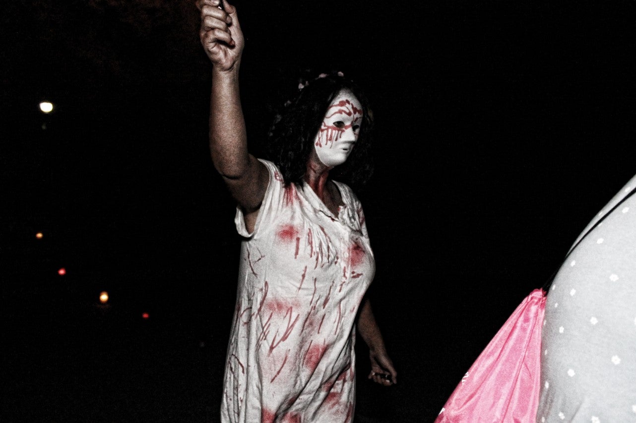 Algunas imágenes del pasaje del terror de la Ruta Nocturna 'La Diabla' (14-08-2019)