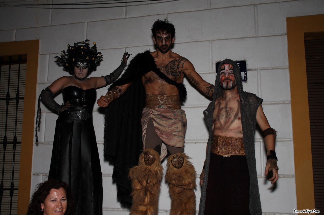 Imágenes del espectáculo de la Fuga de la Diabla celebrado en Valverde de Leganés (17-08-2019)