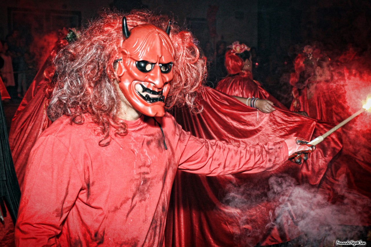 Imágenes del espectáculo de la Fuga de la Diabla celebrado en Valverde de Leganés (17-08-2019)