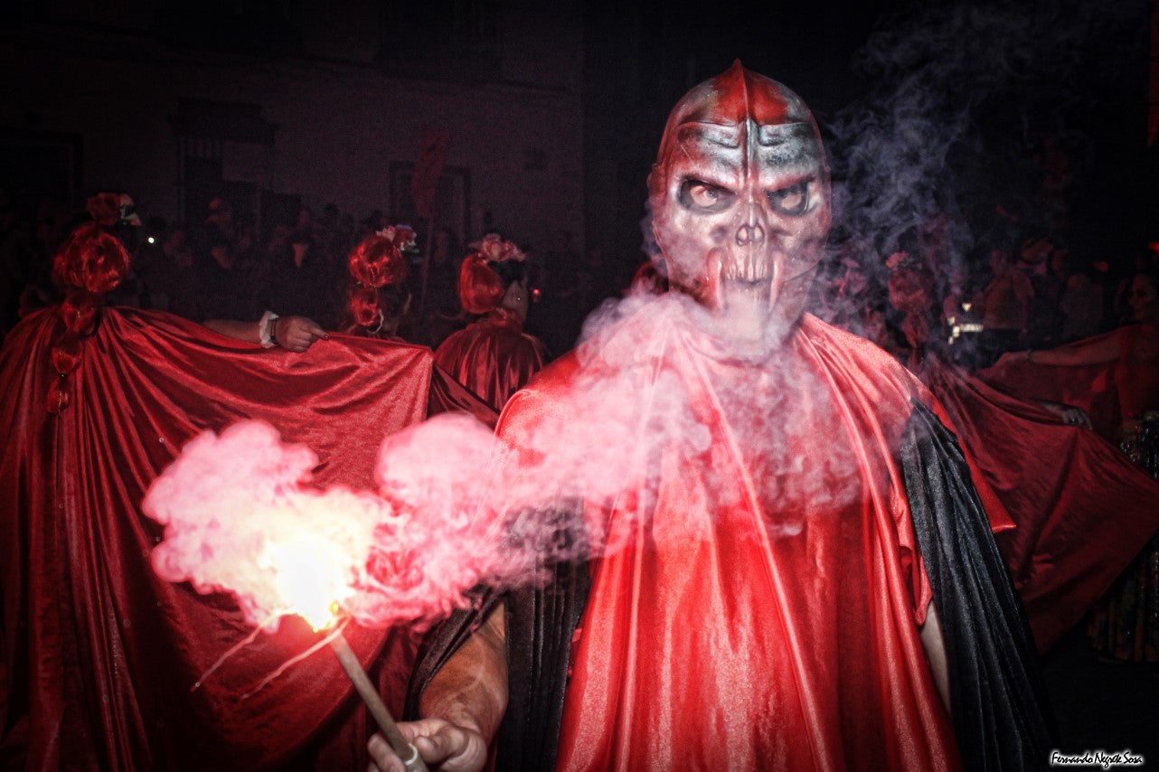 Imágenes del espectáculo de la Fuga de la Diabla celebrado en Valverde de Leganés (17-08-2019)