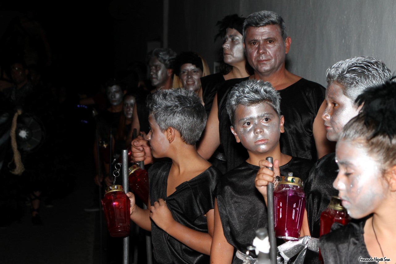 Imágenes del espectáculo de la Fuga de la Diabla celebrado en Valverde de Leganés (17-08-2019)