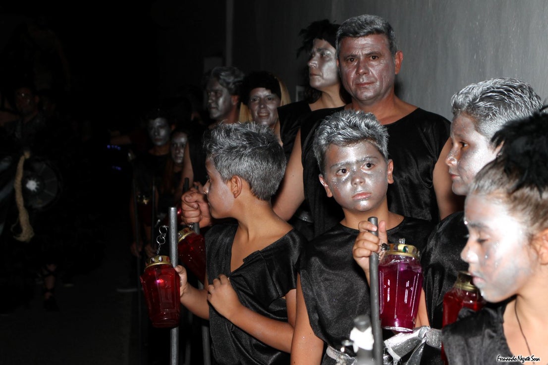 Imágenes del espectáculo de la Fuga de la Diabla celebrado en Valverde de Leganés (17-08-2019)