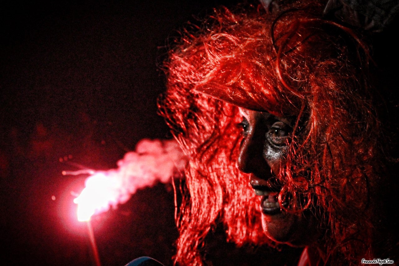 Imágenes del espectáculo de la Fuga de la Diabla celebrado en Valverde de Leganés (17-08-2019)