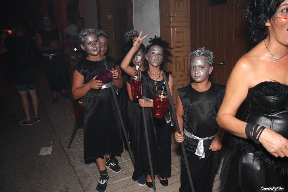Imágenes del espectáculo de la Fuga de la Diabla celebrado en Valverde de Leganés (17-08-2019)