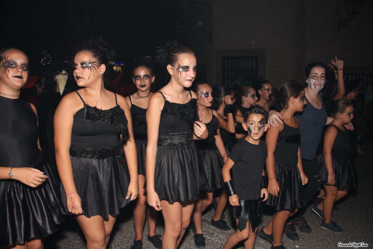 Imágenes del espectáculo de la Fuga de la Diabla celebrado en Valverde de Leganés (17-08-2019)