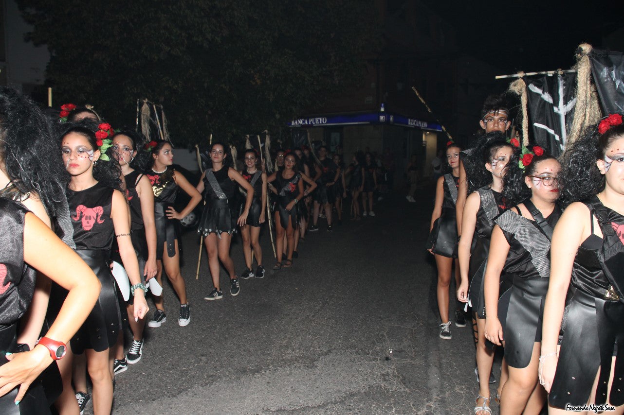 Imágenes del espectáculo de la Fuga de la Diabla celebrado en Valverde de Leganés (17-08-2019)