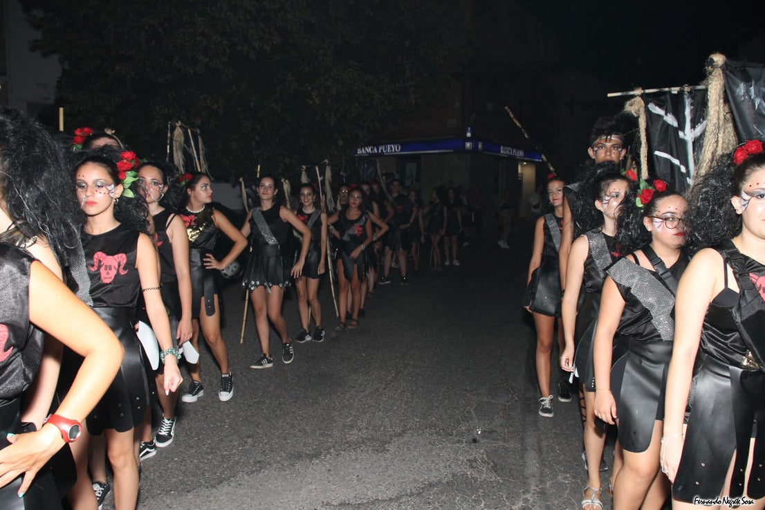 Imágenes del espectáculo de la Fuga de la Diabla celebrado en Valverde de Leganés (17-08-2019)