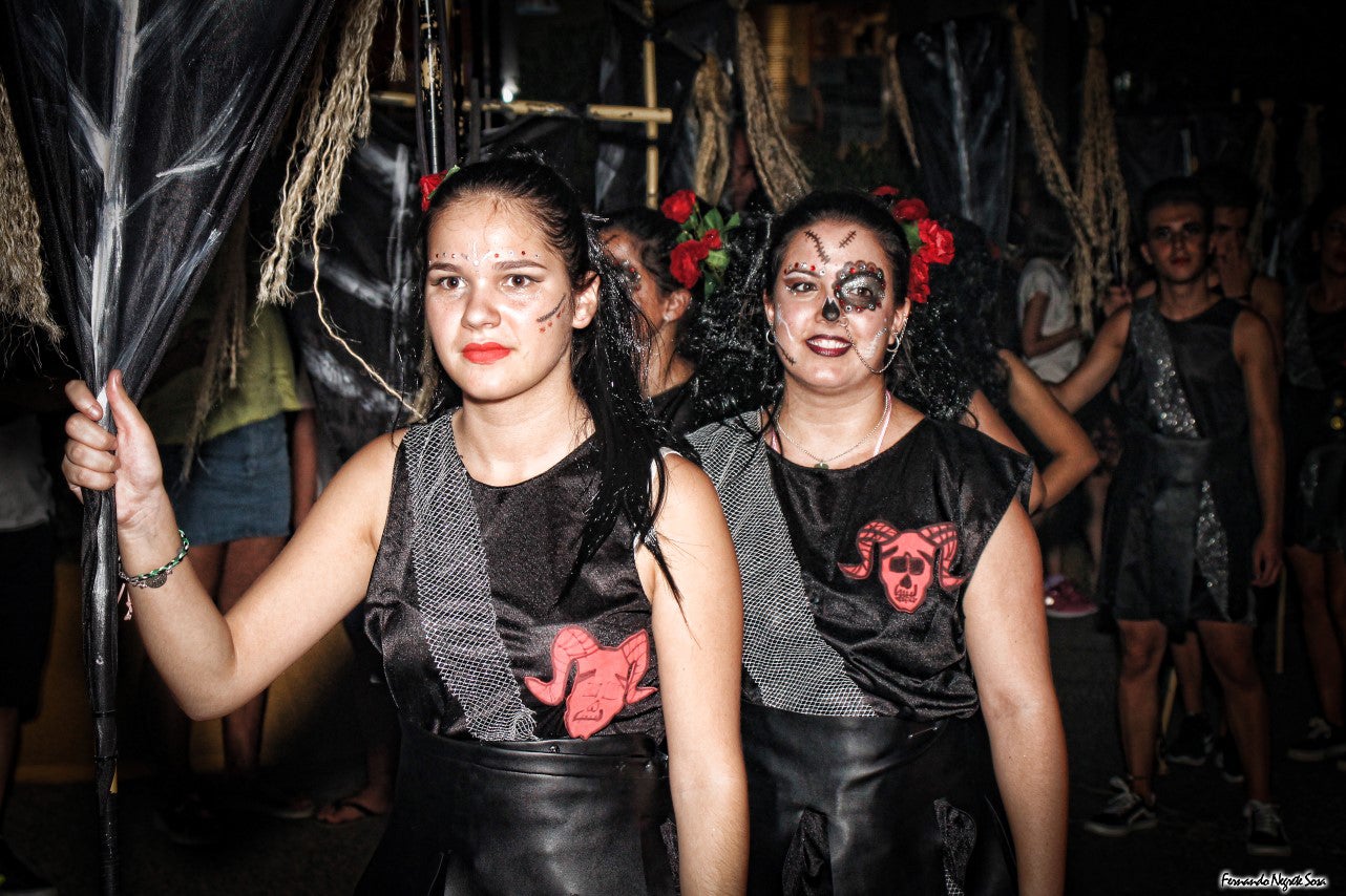 Imágenes del espectáculo de la Fuga de la Diabla celebrado en Valverde de Leganés (17-08-2019)