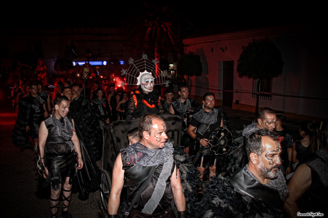 Imágenes del espectáculo de la Fuga de la Diabla celebrado en Valverde de Leganés (17-08-2019)