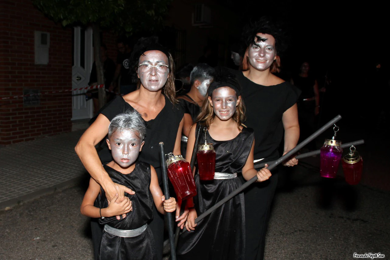 Imágenes del espectáculo de la Fuga de la Diabla celebrado en Valverde de Leganés (17-08-2019)