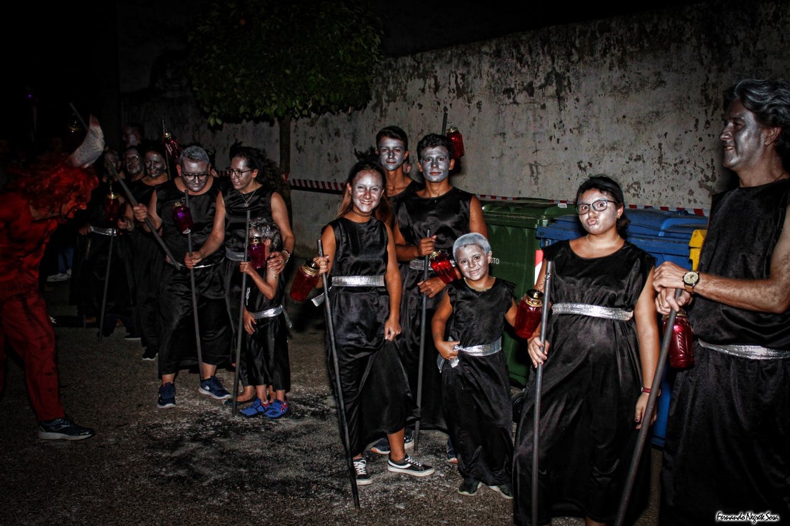 Imágenes del espectáculo de la Fuga de la Diabla celebrado en Valverde de Leganés (17-08-2019)