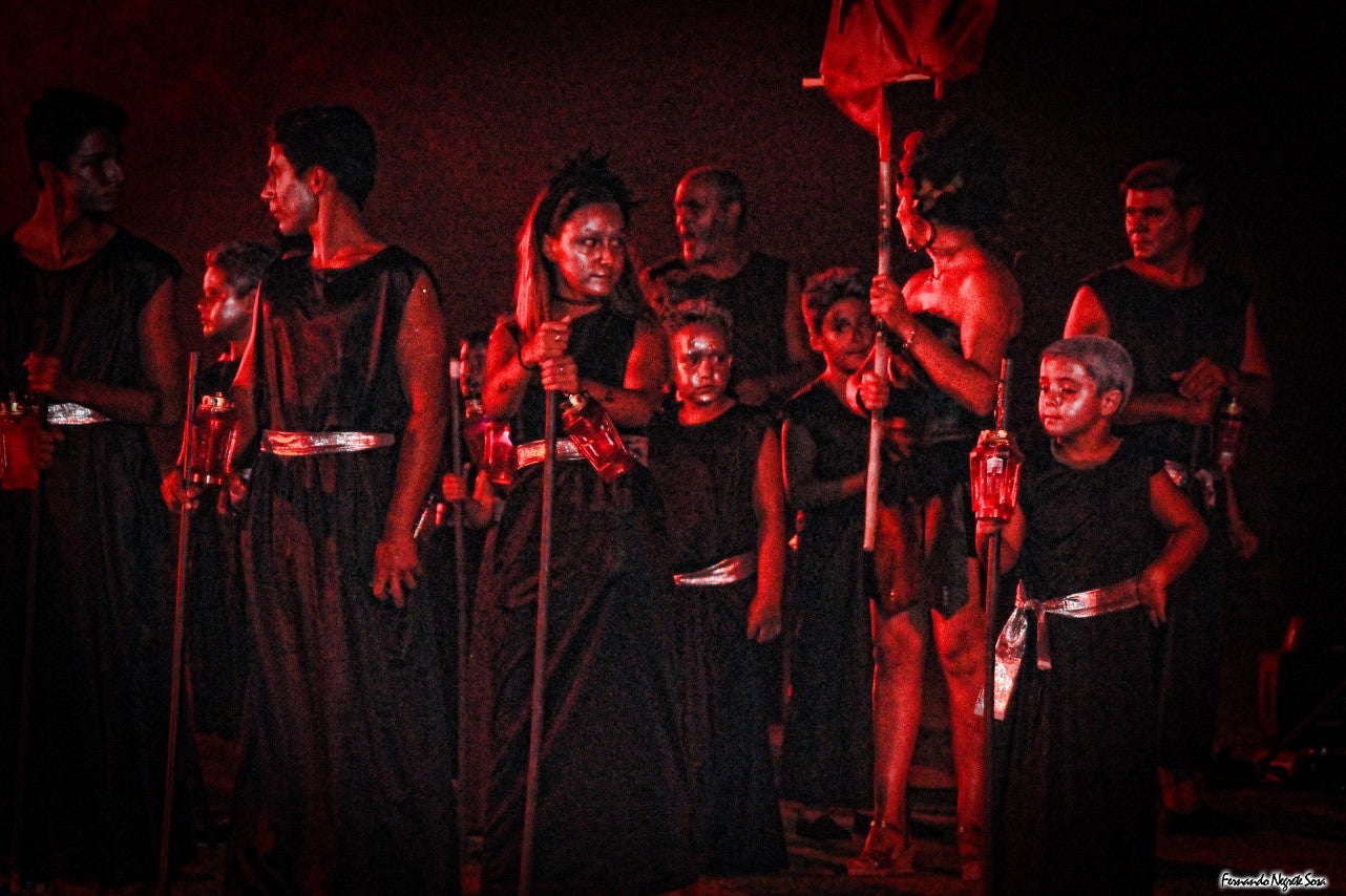 Imágenes del espectáculo de la Fuga de la Diabla celebrado en Valverde de Leganés (17-08-2019)