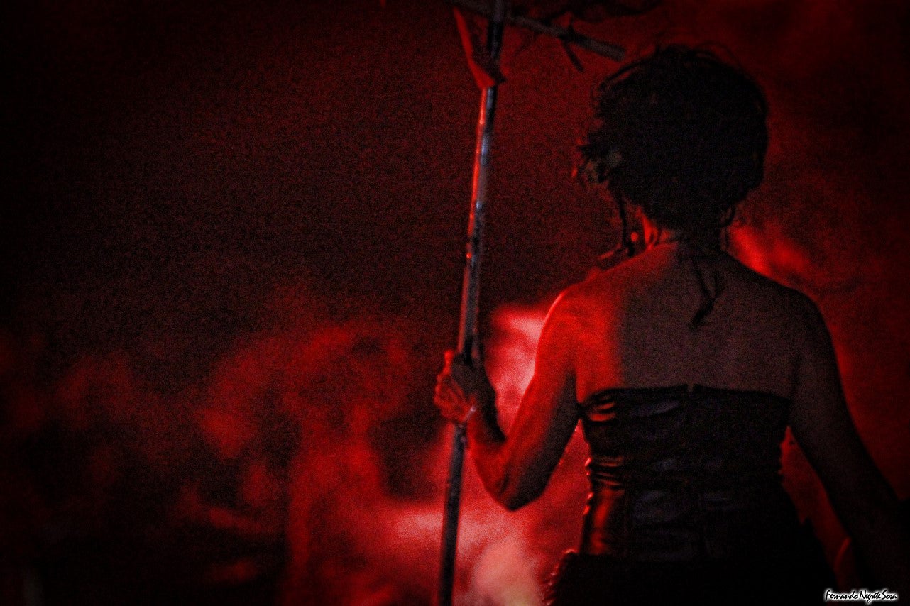 Imágenes del espectáculo de la Fuga de la Diabla celebrado en Valverde de Leganés (17-08-2019)