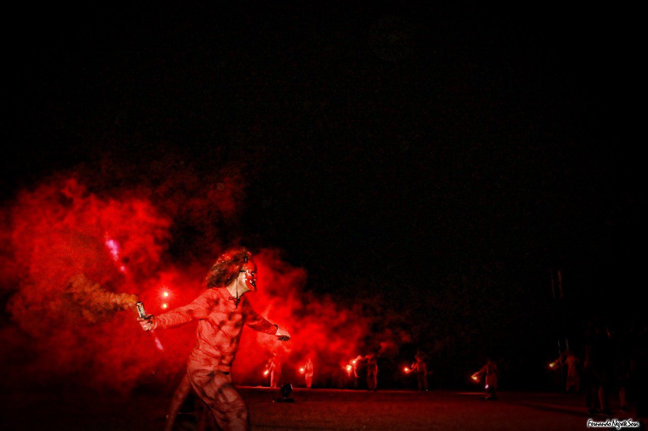 Imágenes del espectáculo de la Fuga de la Diabla celebrado en Valverde de Leganés (17-08-2019)