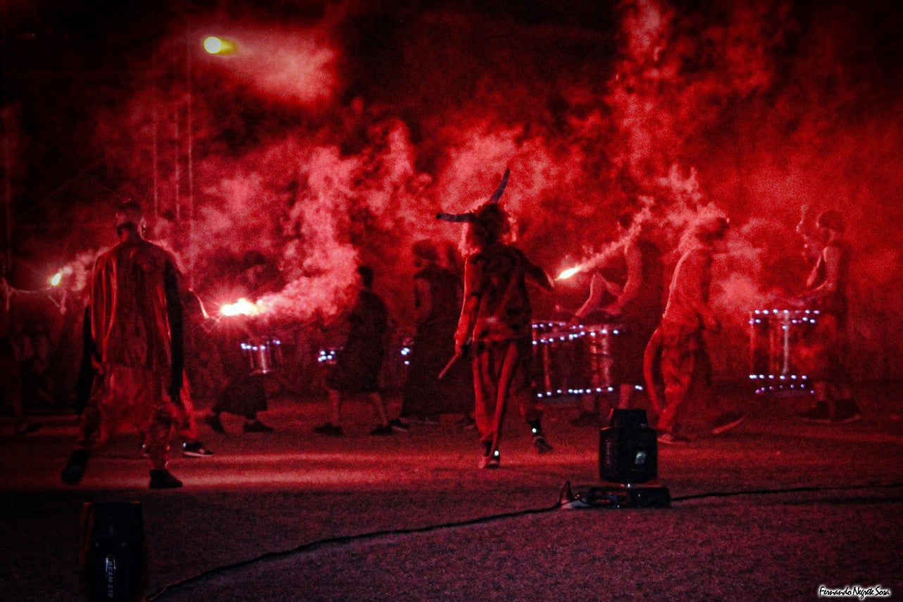 Imágenes del espectáculo de la Fuga de la Diabla celebrado en Valverde de Leganés (17-08-2019)