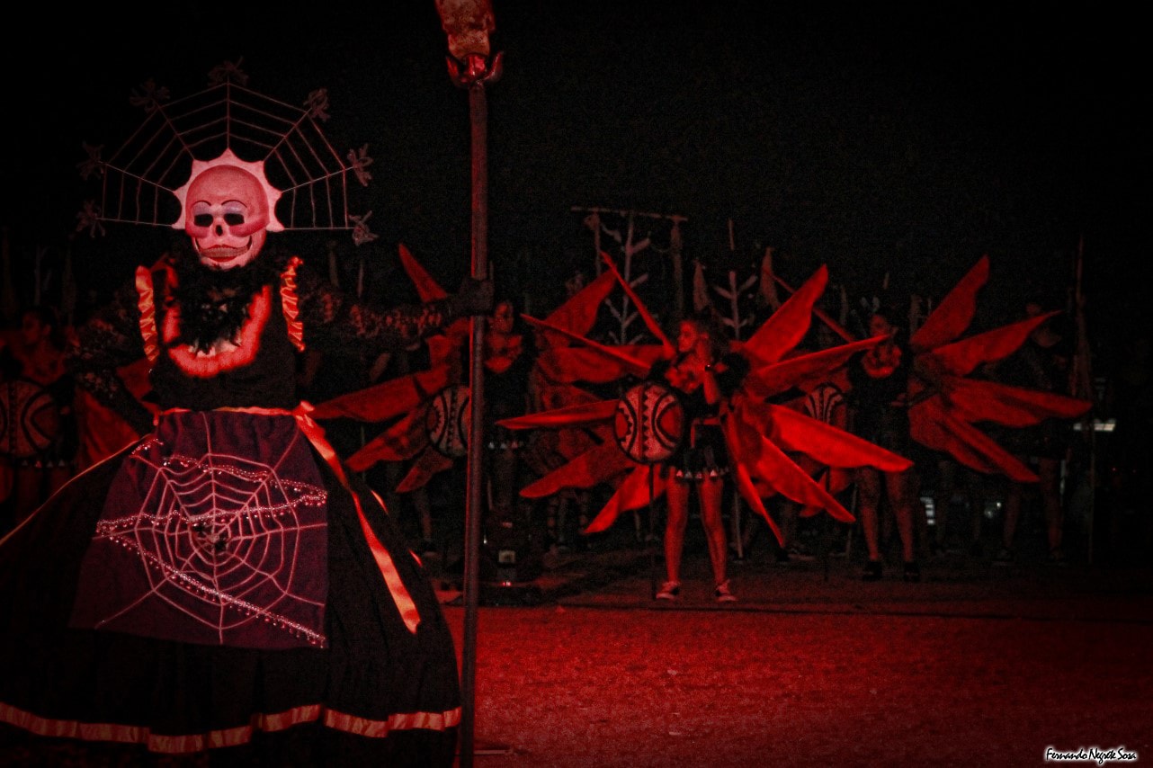 Imágenes del espectáculo de la Fuga de la Diabla celebrado en Valverde de Leganés (17-08-2019)