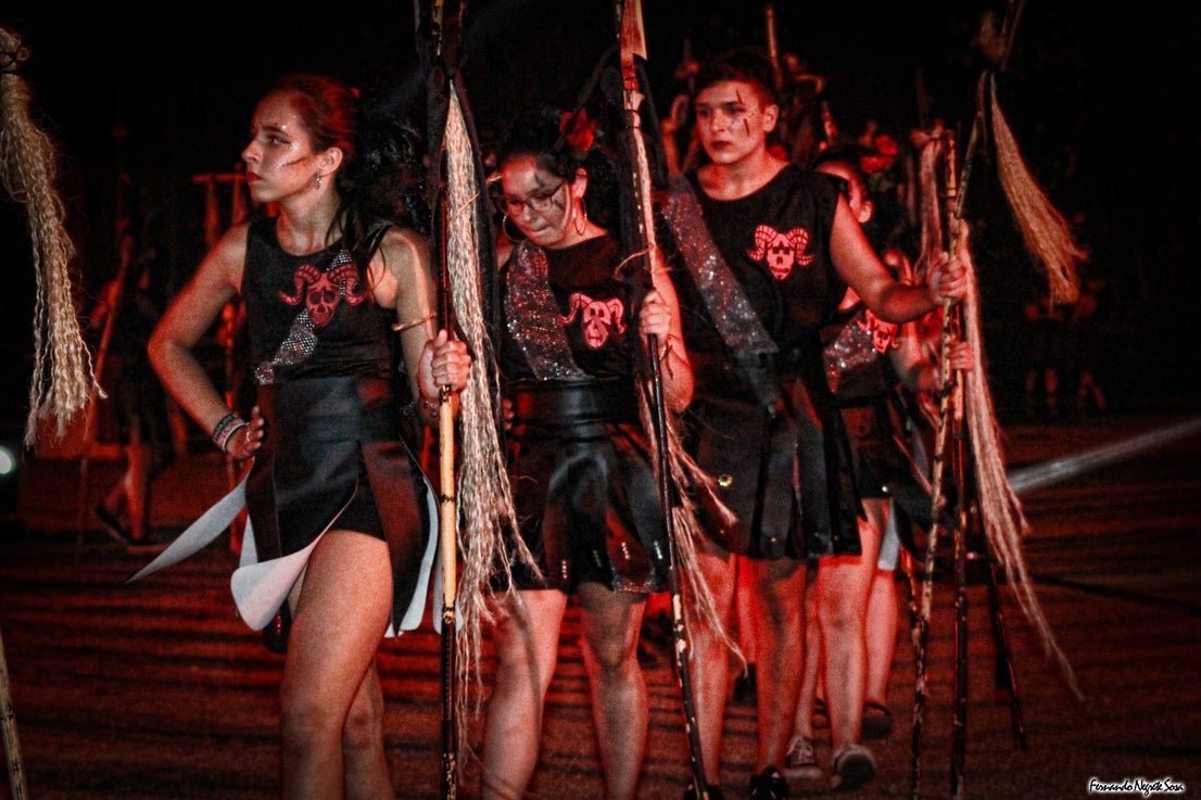 Imágenes del espectáculo de la Fuga de la Diabla celebrado en Valverde de Leganés (17-08-2019)