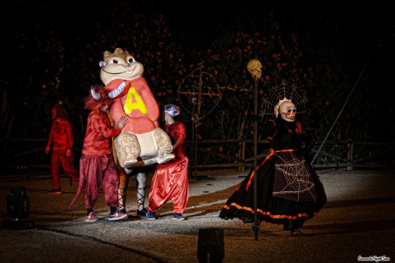 Imágenes del espectáculo de la Fuga de la Diabla celebrado en Valverde de Leganés (17-08-2019)
