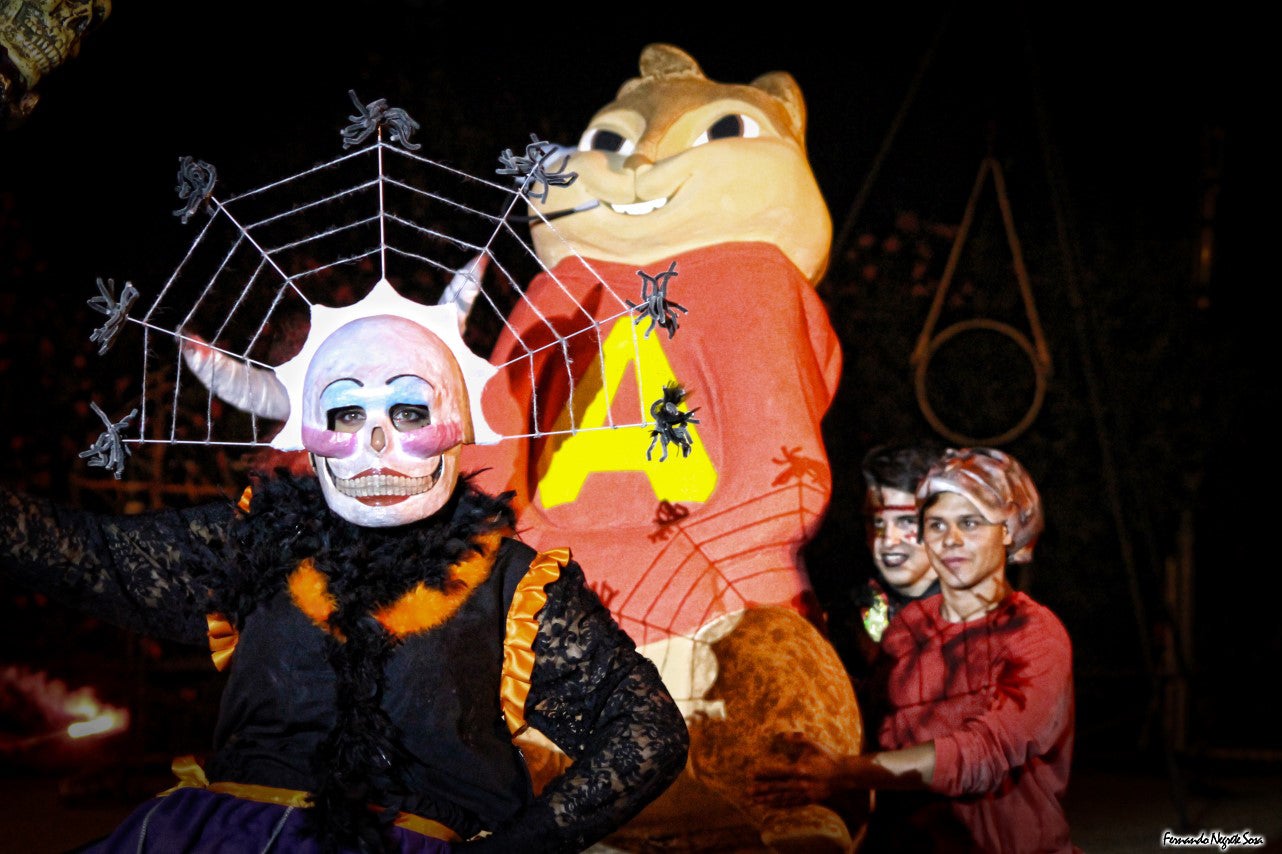Imágenes del espectáculo de la Fuga de la Diabla celebrado en Valverde de Leganés (17-08-2019)