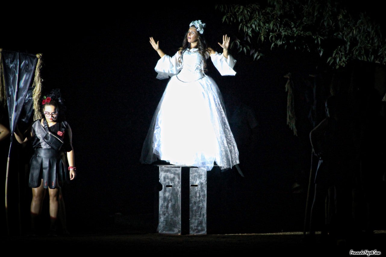 Imágenes del espectáculo de la Fuga de la Diabla celebrado en Valverde de Leganés (17-08-2019)