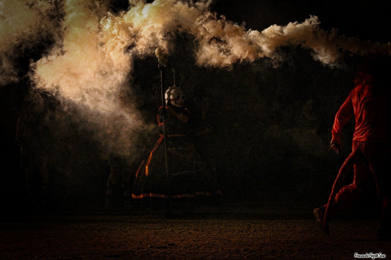 Imágenes del espectáculo de la Fuga de la Diabla celebrado en Valverde de Leganés (17-08-2019)
