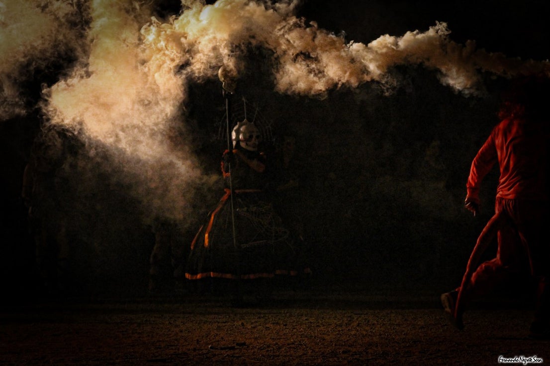 Imágenes del espectáculo de la Fuga de la Diabla celebrado en Valverde de Leganés (17-08-2019)