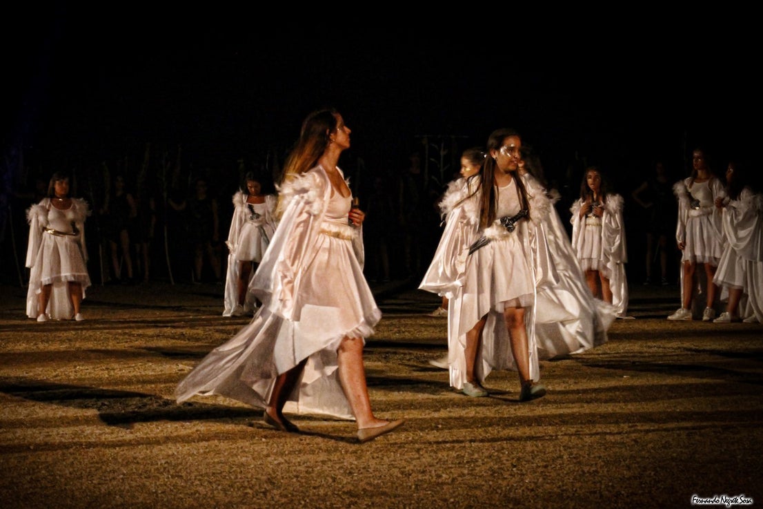 Imágenes del espectáculo de la Fuga de la Diabla celebrado en Valverde de Leganés (17-08-2019)