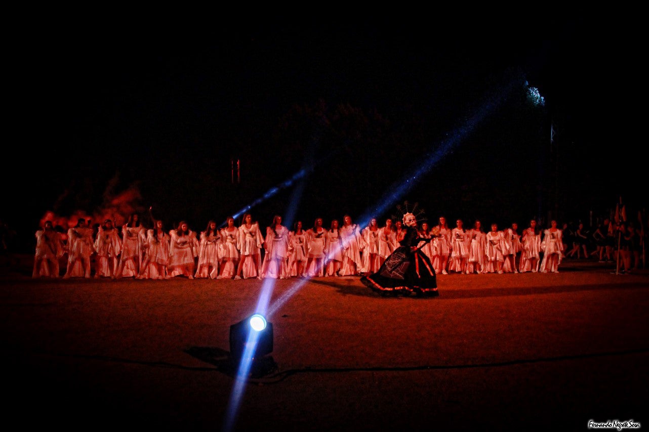 Imágenes del espectáculo de la Fuga de la Diabla celebrado en Valverde de Leganés (17-08-2019)
