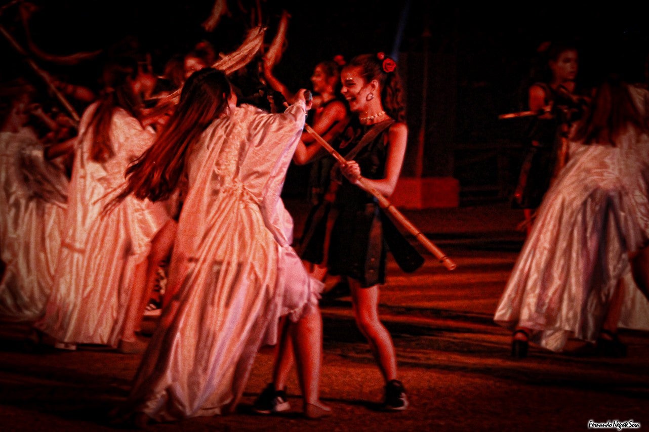 Imágenes del espectáculo de la Fuga de la Diabla celebrado en Valverde de Leganés (17-08-2019)