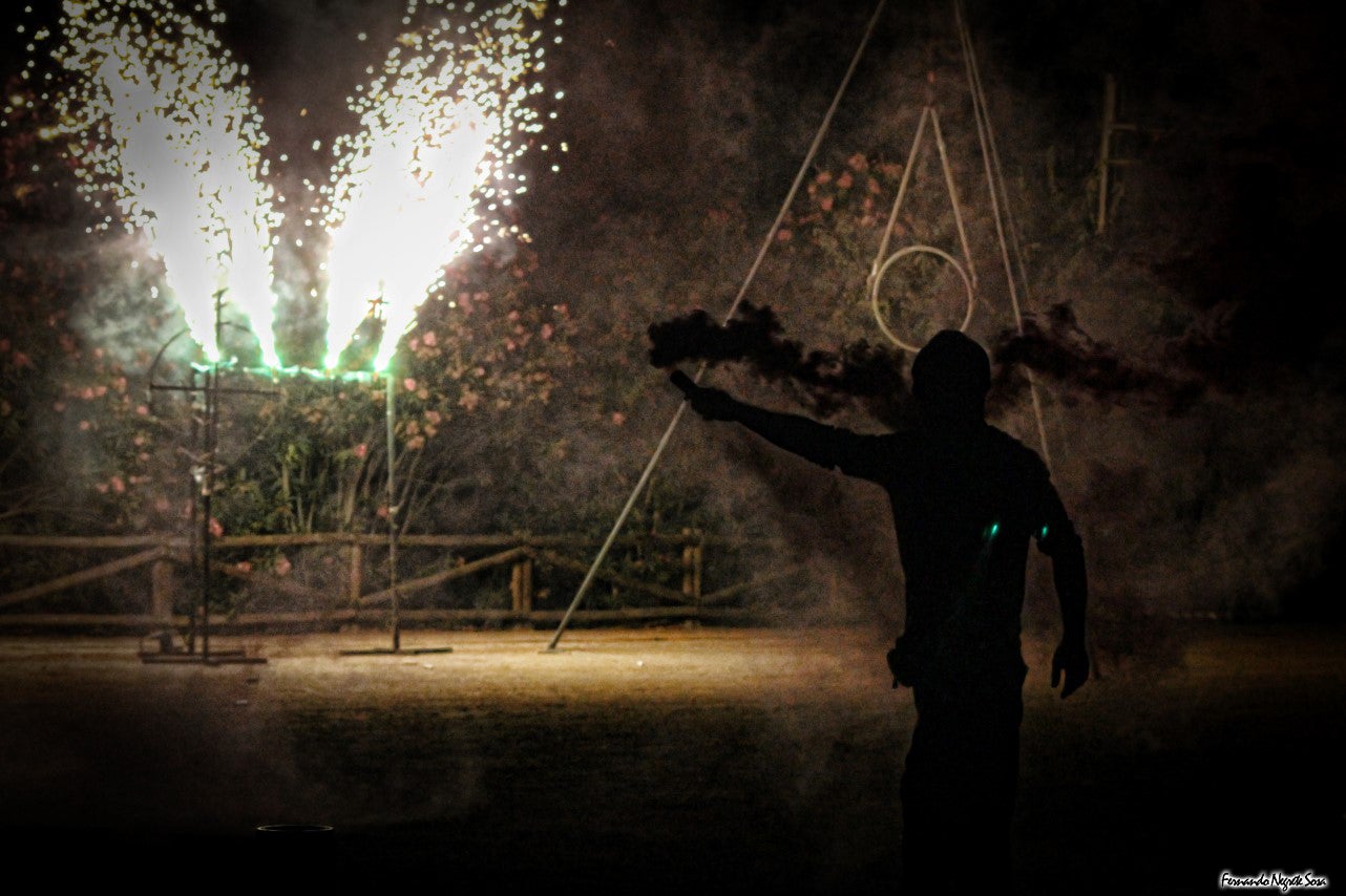 Imágenes del espectáculo de la Fuga de la Diabla celebrado en Valverde de Leganés (17-08-2019)