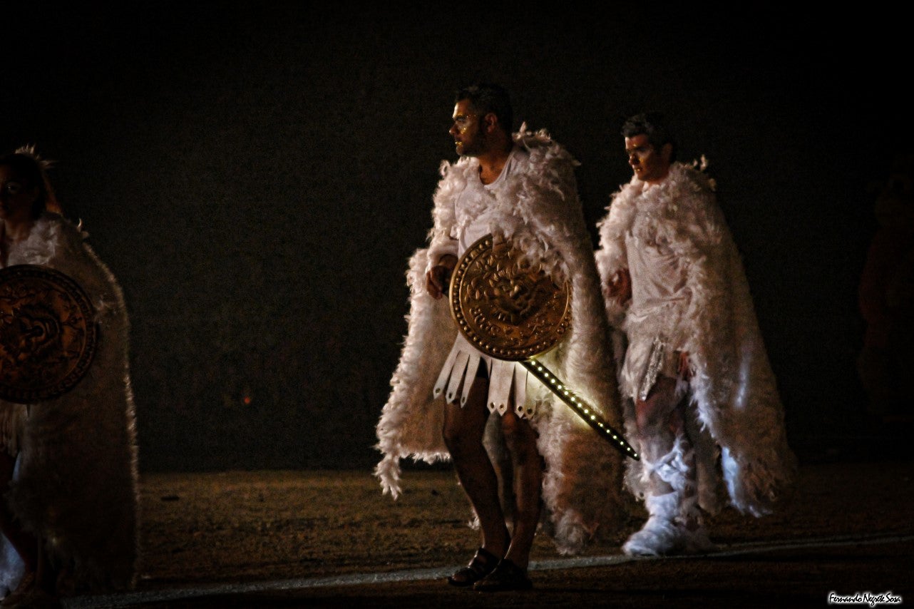 Imágenes del espectáculo de la Fuga de la Diabla celebrado en Valverde de Leganés (17-08-2019)