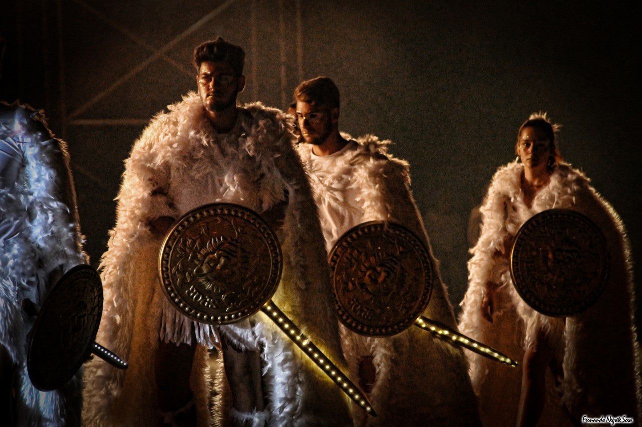 Imágenes del espectáculo de la Fuga de la Diabla celebrado en Valverde de Leganés (17-08-2019)